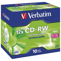 CD-RW 700/80  8x-12x JC Verbatim 43148
