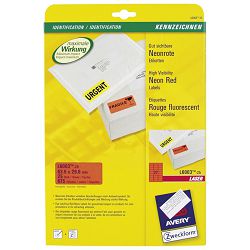 Etikete LK  63,5x29,6mm pk25L Zweckform L6003-25 crvene