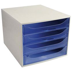 Kutija s  4 ladice Ecobox Exacompta 228610D sivo-plava