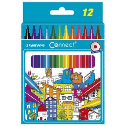 Flomaster školski  12boja karton Connect blister