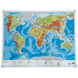 Mapa stolna Svijeta kartonska 64x48cm obostrana Trsat
