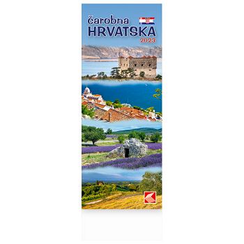 Kalendar "Čarobna Hrvatska" uski okomiti, 13 listova, spirala