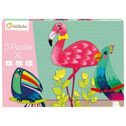 Igračka puzzle XL(3 komada-tropske ptice) Avenue Mandarine Clairefontaine PU011O