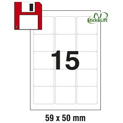 Etikete ILK  za diskete 59x50mm odljepljive pk25L Zweckform L4747REV-25