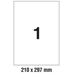 Etikete LK 210x297mm polyester pk25L Zweckform L7567-25 prozirne (mliječno)