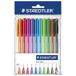 Olovka kemijska ball pk10 Staedtler 43235MPB10 sortirano blister