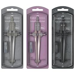 Šestar s preciznim podešavanjem metalni Stream Faber Castell 174530 sortirano blister