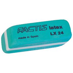 Gumica plastična LX24 soft Factis zelena-KOMAD