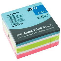 Blok samoljepljiv kocka 75x75mm 400L Global Notes 5654-73 mix
