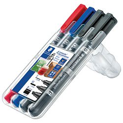 Marker permanentni dva vrha pk4 Lumocolor Staedtler 348 SWP4 sortirano