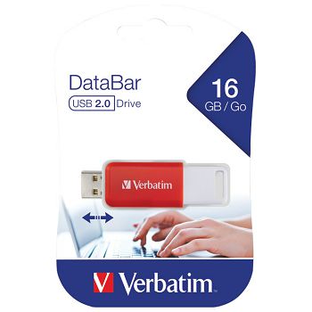Memorija USB 16GB 2.0 V DataBar Verbatim 49453 crvena blister