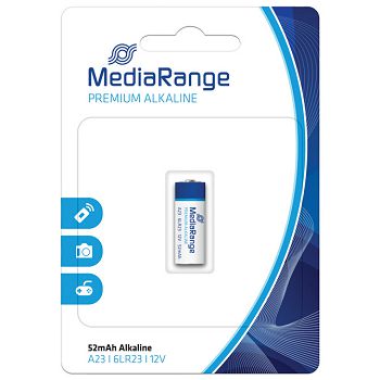Baterija alkalna 12V  pk1 MediaRange MRBAT114  6LR23 blister 