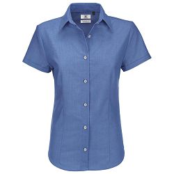 Košulja ženska kratki rukavi B&C Oxford 135g plava 2XL!!
