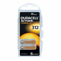 Baterija za slušni aparat Duracell Activair 312 / PR41 1,45V zink pk6 blister