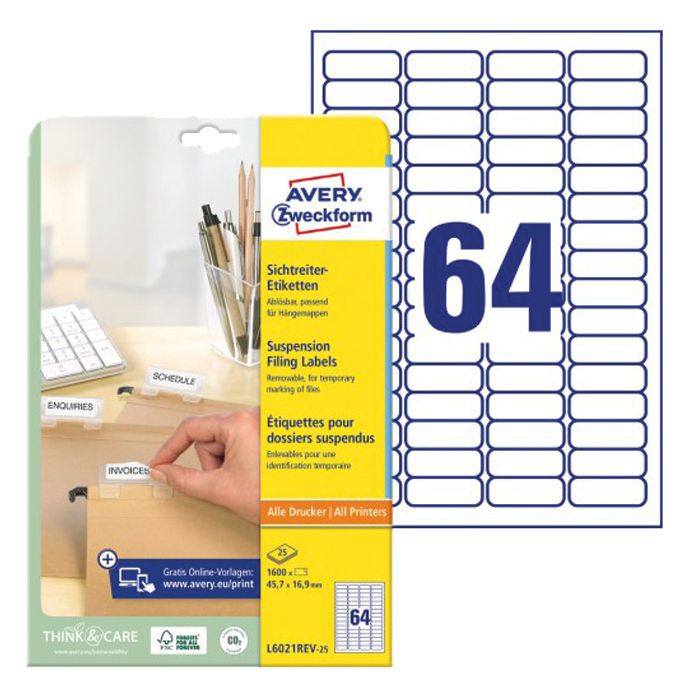 Etikete ILK  45,7x16,9mm odljepljive pk25L Zweckform L6021REV-25