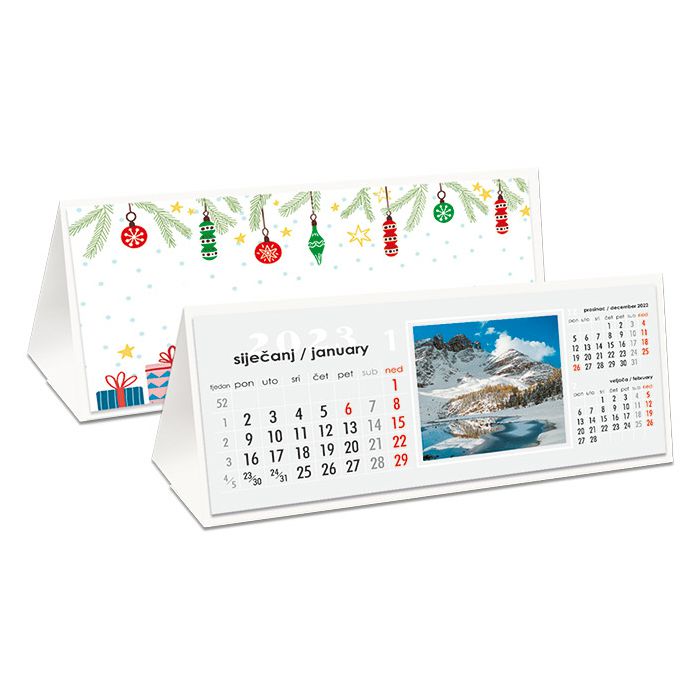 Kalendar stolni mali-čestitka (s kuvertom)