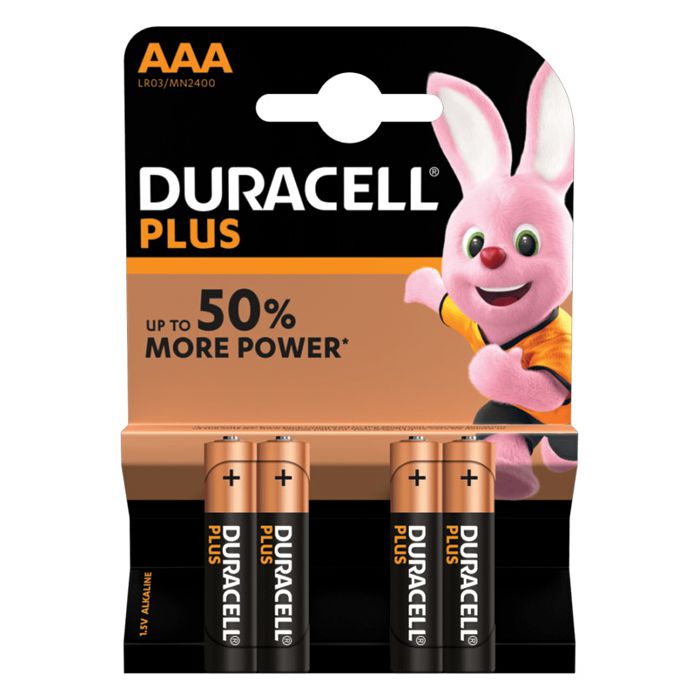 Baterija alkalna 1,5V AAA Plus pk4 Duracell LR03 blister