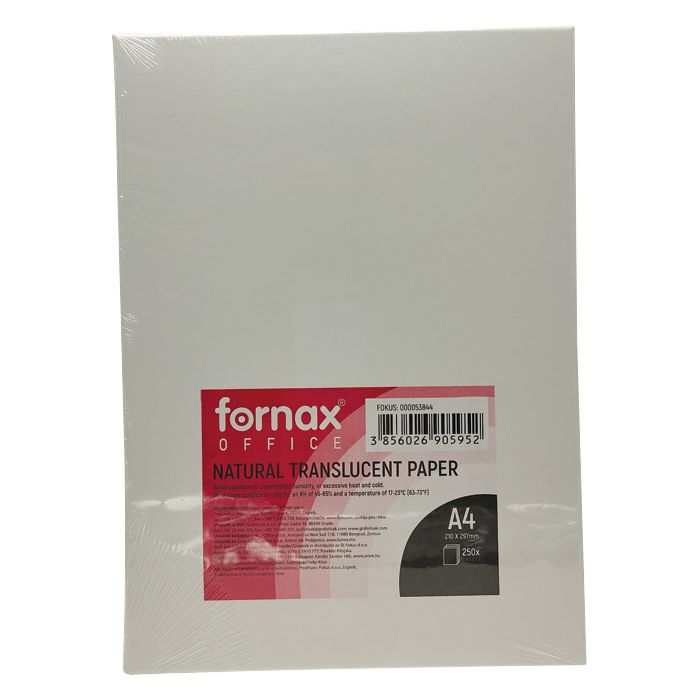 Papir-paus A4 112g pk250 Natural Translucent Fornax