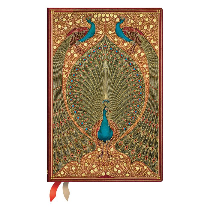 Planer dnevni 2026-9,5x14cm-mini s gumicom Hafizs Peacocks Paperblanks DE0722-8