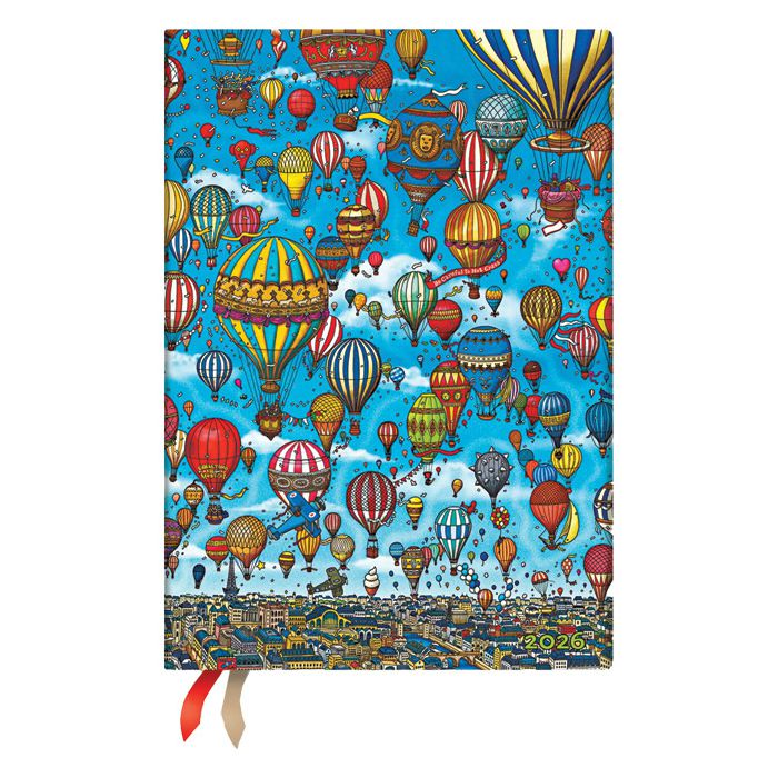 Planer dnevni 2026-12,5x17,5cm-midi s gumicom Balloon Festival Flexi Paperblanks FE0834-8