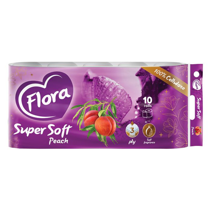 Papir toalet-rola troslojni miris breskve pk10 Rosa Super soft