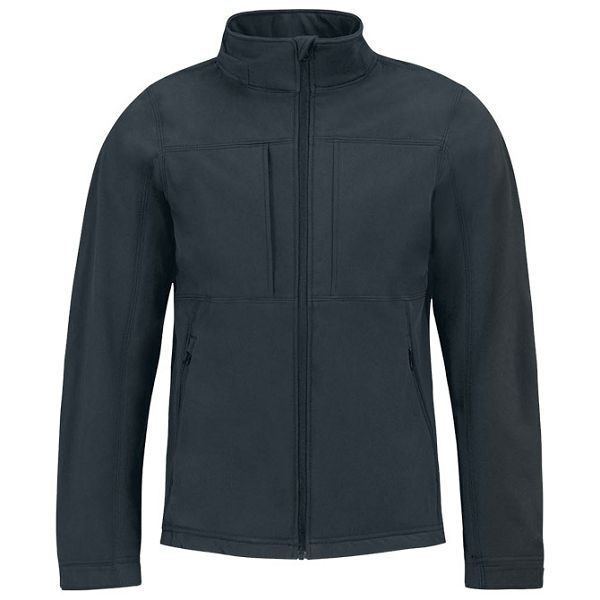 -Jakna zip muška B&C Hooded Softshell tamno plava 3XL