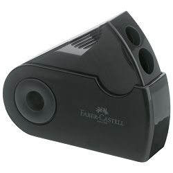 Šiljilo pvc s kutijom 2rupe Faber Castell 182700 crno