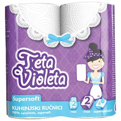 Ručnik papirnati 23cm Super Soft pk2 Violeta bijeli
