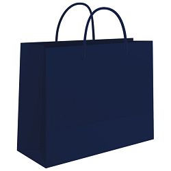 Vrećice ukrasne 50x37x12cm sjajne plastične Fornax plave