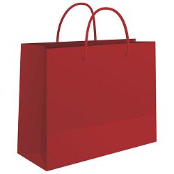 Vrećice ukrasne 50x37x12cm sjajne plastične Fornax crvene