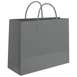 Vrećice ukrasne 50x37x12cm sjajne plastične Fornax srebrne