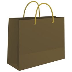 Vrećice ukrasne 50x37x12cm sjajne plastične Fornax zlatne