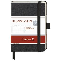Notes A6 karo 96L 80g s gumicom Kompagnon Brunnen 10-55218-05 crni