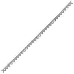 Traka čipka ljepljiva 2mx8mm Srca Heyda 20-48800 92 srebrna