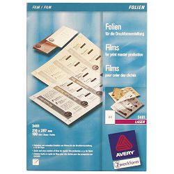 Folija Laser za grafičku pripremu A4 100my mat pk100 Zweckform 3491