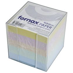 Blok kocka pvc  9,2x9,2cm s papirom u boji pastelnoj Fornax
