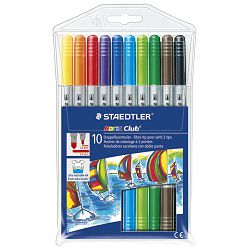 Flomaster školski  10boja Noris Club obostrani Staedtler 320WP10