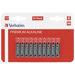 Baterija alkalna 1,5V AAA pk10 Verbatim 49874 LR03 blister