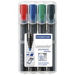 Marker permanentni 2-5mm pk4 Lumocolor Staedtler 350 WP4 sortirano