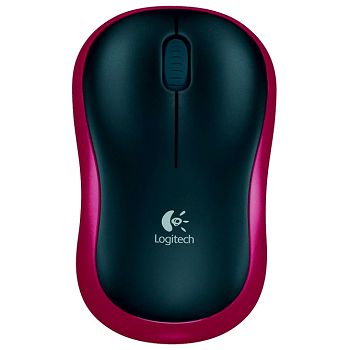 Miš usb 3tipke optički bežični M185 Logitech crveno/crni