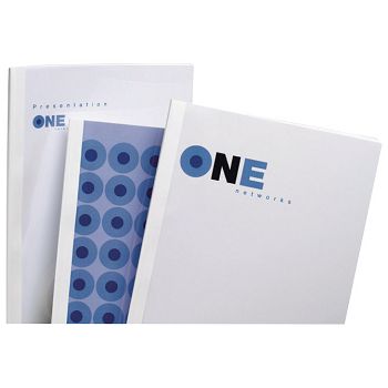 Korice za termo uvez  8mm 240g glatke A4 pk100 GBC.IB370052 bijele