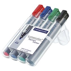 Marker Flipchart 2mm pk4 Lumocolor Staedtler 356WP4 sortirano