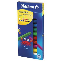 Plastelin 12boja 120g karton Pelikan 602327