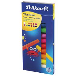 Plastelin 12boja 120g karton Pelikan 602334 neon
