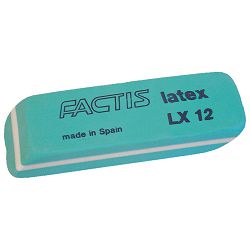 Gumica plastična LX12 soft Factis zelena-KOMAD