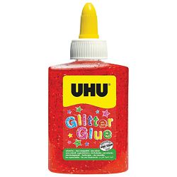Ljepilo glitter glue 88ml UHU LO181810 crveno