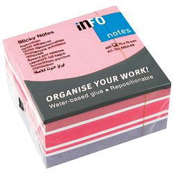 Blok samoljepljiv kocka 75x75mm 400L Global Notes 5654-69 mix