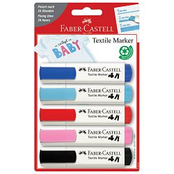 Marker za tekstil 1-5mm pk5 Faber Castell 159530 sortirano blister