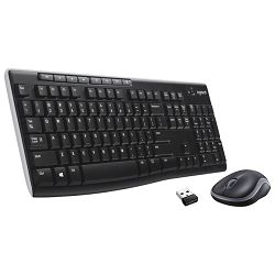 Tipkovnica + Miš Wireless MK270 Logitech crna