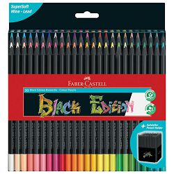 Boje drvene  50boja trokutaste Black Edition Faber Castell 116450 blister